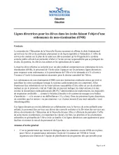 ONR - Lignes directrices pour les élèves dans les écoles faisant l’objet d’une ordonnance de non-réanimation (ONR) 