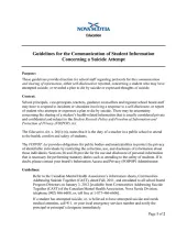 Guidelines for Sharing Information re Attempted Suicide