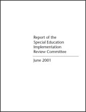 Report of the Special Education Implementation Review Committee (SEIRC)