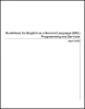 Guidelines for English as a Second Language:  Programming and Services